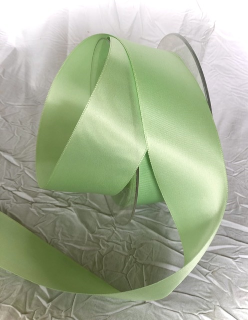 Satin Double-sided Ribbon Peppermint R7 - Click Image to Close