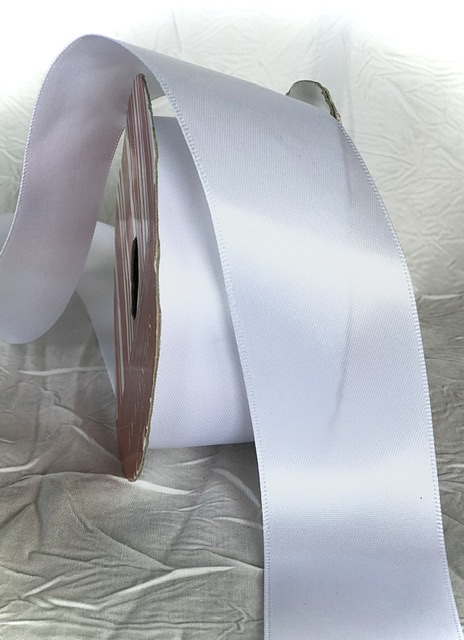 Satin Ribbon Double-sided White R247