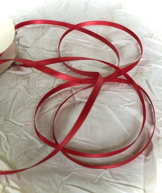 Satin Ribbon Double-sided Red R213 - Click Image to Close
