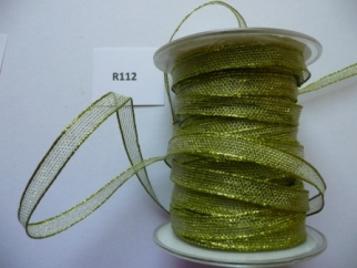 Wire Ribbon R112a Green - Click Image to Close