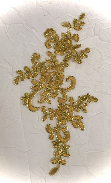 Lace Motif Gold Flowers & Swirls