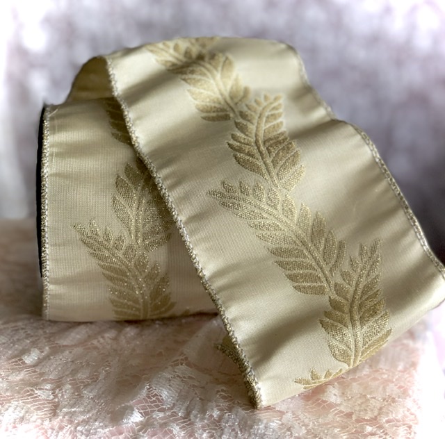 Ivory/Gold Leaf Ribbon RD