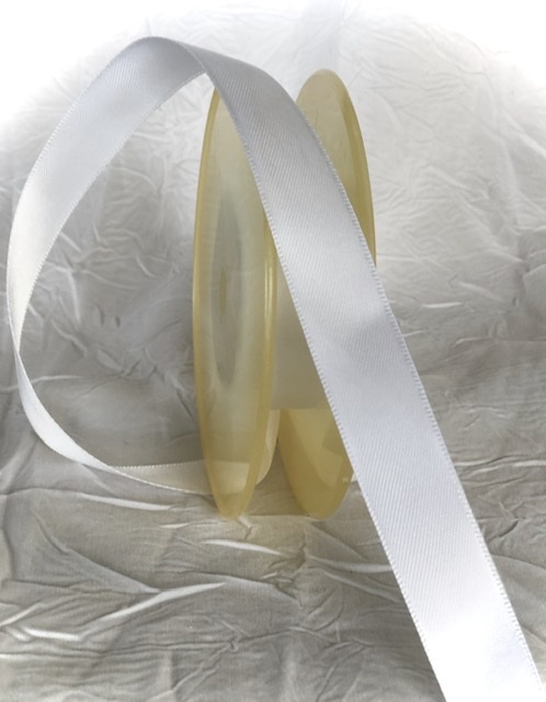 Satin Ribbon Double-sided White R252