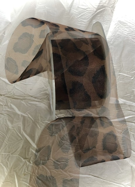 Organza Ribbon - Cut-edge - Cheetah R16