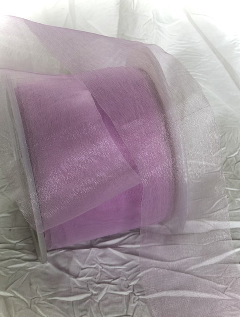 Organza Ribbon - Cut-edge Lilac R191