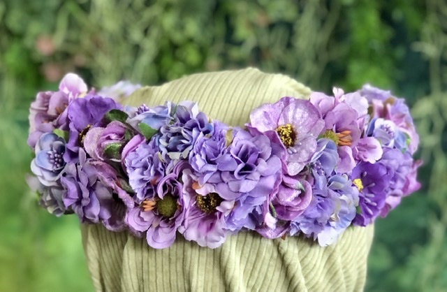 Flower Fairy Hair Garland - Purple Rain
