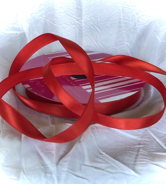 Satin Ribbon Double-sided Red R269